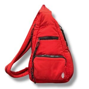 🎒 Form Movement Red Padded Sling‎ Backpack | Minimal Tech Crossbody Pack